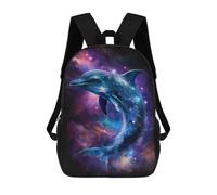 sinyumoney Cosmic Dolphin Art Print-3 Mochila Escolar Infantil Impresa En 3D 17inch Mochilas De Moda Para Niños De Primaria Y Secundaria