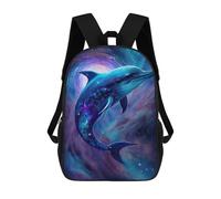 sinyumoney Cosmic Dolphin Art Print-4 Mochila Escolar, Secundaria, Preparatoria, Universidad, Mochila De Viaje Para El Campus, Viajes Al Aire Libre, Deportes 17inch