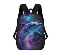 sinyumoney Cosmic Dolphin Art Print-5 Mochila Escolar Para La Escuela Secundaria, Preparatoria, Universidad Y Viajes Para Niños/niñas/adolescentes 17inch