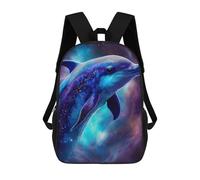sinyumoney Cosmic Dolphin Art Print-8 17inch Mochila Escolar Impresa En 3D Para Niños, Mochila Escolar Informal De Moda, Mochilas De Viaje Para Niños Y Estudiantes.
