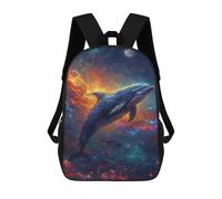 sinyumoney Cosmic Dolphin Art Print Mochila Escolar Ligera E Informal Para Adolescentes, Niños, Mujeres Y Hombres 17inch