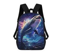 sinyumoney Cosmic Dolphin Fantasy Mochila Infantil, Mochila Escolar Infantil, Mochilas Escolares Impresas En 3D Para Niños Y Estudiantes Adolescentes 17inch