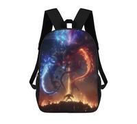 sinyumoney Cosmic Dragon Battle Mochilas Impresas En 3D Para Niños, Mochila Escolar, Mochila De Moda Para Niños De Primaria Y Secundaria 17inch