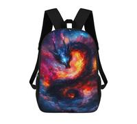 sinyumoney Cosmic Dragon Mochila Escolar Para Institutos Y Colegios Informales Para El Campus, Actividades Al Aire Libre, Viajes Y Deportes 17inch
