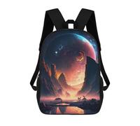 sinyumoney Cosmic Dream Landscape Mochilas De Moda Impresas En 3D 17inch Mochila Escolar Informal Para Niños De Primaria Y Secundaria