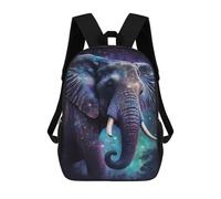 sinyumoney Cosmic Elephant Art Print-7 Mochila Escolar De 17 Pulgadas Para Adolescentes, Con Estampado 3D, Ajustable Y Con Bolsillos, Ideal Para Niños, Niñas Y Estudiantes.