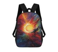 sinyumoney Cosmic Energy Burst Painting Mochila Escolar Infantil Impresa En 3D Para Niños, Mochila De Viaje De Alta Capacidad, Mochilas Para Libros De 17 Pulgadas Para Niños