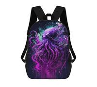 sinyumoney Cosmic Fantasy Octopus Mochila Infantil De 17 Pulgadas, Mochila Escolar Con Estampado 3D De Dibujos Animados Para Niños Y Adolescentes.