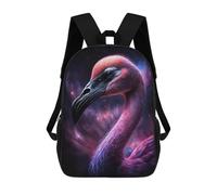 sinyumoney Cosmic Flamingo Art Print-4 Mochila Escolar De 17 Pulgadas Para Adolescentes, Con Estampado 3D, Ajustable Y Con Bolsillos, Ideal Para Niños, Niñas Y Estudiantes.