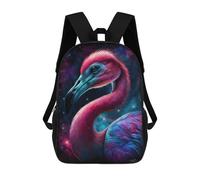sinyumoney Cosmic Flamingo Art Print-8 Mochila Escolar De 17 Pulgadas Para Adolescentes, Con Estampado 3D, Ajustable Y Con Bolsillos, Ideal Para Niños, Niñas Y Estudiantes.