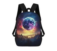 sinyumoney Cosmic Forest Night Sky Mochila Escolar Grande Para Niños, Niñas, Adolescentes, Hombres Y Mujeres 17inch