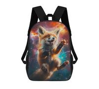 sinyumoney Cosmic Fox Art Print-1 Mochilas Escolares Mochila Escolar Ligera Mochila De Día Mochila Escolar Para La Universidad Para Niños/Niñas/Adolescentes 17inch