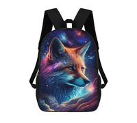 sinyumoney Cosmic Fox Art Print-11 17inch Mochilas Escolares Impresas En 3D, Mochilas Escolares De Moda Para Niños De Primaria Y Secundaria