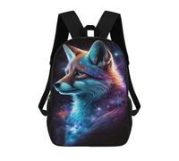 sinyumoney Cosmic Fox Art Print-15 Mochila Escolar Impresa En 3D 17inch Mochila Escolar Infantil Mochilas De Viaje Mochila Informal De Moda Para Niños Y Estudiantes