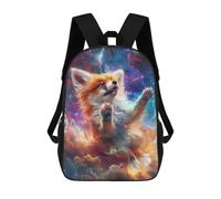 sinyumoney Cosmic Fox Art Print 17inch Mochila Escolar Impresa En 3D Para Niños, Mochila Escolar Informal De Moda, Mochilas De Viaje Para Niños Y Estudiantes.