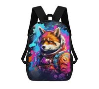 sinyumoney Cosmic Fox Astronaut Art-1 Mochila Escolar Infantil Impresa En 3D 17inch Mochilas De Moda Para Niños De Primaria Y Secundaria