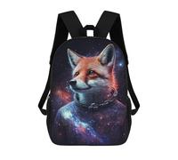 sinyumoney Cosmic Fox Astronaut Art Print-1 Mochila Escolar De 17 Pulgadas Para Adolescentes, Con Estampado 3D, Ajustable Y Con Bolsillos, Ideal Para Niños, Niñas Y Estudiantes.