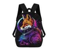sinyumoney Cosmic Fox Astronaut Art Print Mochila Escolar Impresa En 3D 17inch Mochilas De Moda Para Niños, Mochilas Escolares Para Niños De Primaria Y Secundaria