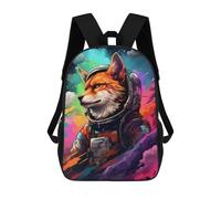 sinyumoney Cosmic Fox Explorer-14 Mochila Escolar Para Secundaria Y Preparatoria. Mochila Informal Para Adolescentes, Chicas, Chicos, Mujeres Y Hombres. 17inch
