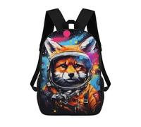 sinyumoney Cosmic Fox Explorer-3 Mochila Escolar Impresa En 3D 17inch Mochilas De Moda Para Niños, Mochilas Escolares Para Niños De Primaria Y Secundaria