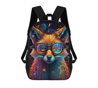 sinyumoney Cosmic Fox Goggles Mochila Escolar Infantil Impresa En 3D Para Niños, Mochila De Viaje De Alta Capacidad, Mochilas Para Libros De 17 Pulgadas Para Niños