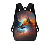sinyumoney Cosmic Fox in Nebula Mochila Infantil, Mochila Escolar Impresa En 3D, Mochila Para Niños Y Niñas, Mochila Escolar Ajustable Para La Escuela Primaria 17inch