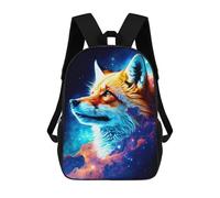 sinyumoney Cosmic Fox Portrait-1 Mochilas Infantiles Escolares Impresas En 3D, Mochilas Para Niños, Mochilas De Viaje Para Niños Y Niñas, Mochilas Escolares Para Niños 17inch