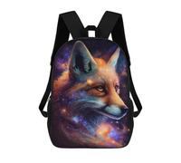 sinyumoney Cosmic Fox Portrait-18 Mochila Escolar Infantil De 17 Pulgadas Con Estampado 3D, Mochila Moderna Para Niños, Mochilas De Viaje, Bolsas Para Libros, Mochila Escolar Infantil