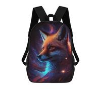 sinyumoney Cosmic Fox Portrait-21 Mochila Escolar De 17 Pulgadas Impresa En 3D Mochilas Infantiles Mochila Genial Impresa En 3D Para Niños De Primaria Y Secundaria