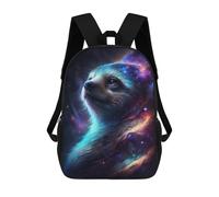 sinyumoney Cosmic Fox Portrait Mochilas Impresas En 3D Para Niños 17inch Mochilas De Moda Informales Para El Día A Día, Bolsas De Viaje, Mochilas Informales Para Exteriores Para Niños Y Niñas