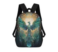 Sinyumoney Cosmic Fox Spirit Mochila Escolar Impreso 3D para Niños Y Niñas Mochila Portátil Para Niños Estudiantes/Adultos, Phoenix, 17"