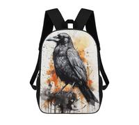 Sinyumoney Cosmic Fox Spirit Mochila Escolar Impreso 3D para Niños Y Niñas Mochila Portátil Para Niños Estudiantes/Adultos, Ravens Watercolor, 17"