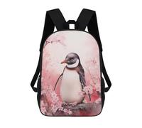 Sinyumoney Cosmic Fox Spirit Mochila Escolar Impreso 3D para Niños Y Niñas Mochila Portátil Para Niños Estudiantes/Adultos, Pingüino Watercolor, 17"