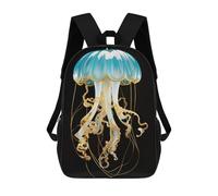 Sinyumoney Cosmic Fox Spirit Mochila Escolar Impreso 3D para Niños Y Niñas Mochila Portátil Para Niños Estudiantes/Adultos, Glass Jellyfish - Escultura, 17"