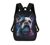 sinyumoney Cosmic French Bulldog Art Print Mochila Escolar Infantil Impresa En 3D 17inch Mochilas De Moda Para Niños De Primaria Y Secundaria