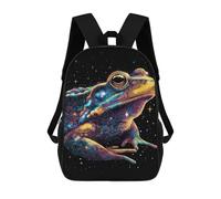 sinyumoney Cosmic Frog Art Print Mochilas Infantiles Impresas En 3D De 17 Pulgadas. Mochila Escolar Informal Impresa En 3D Para Niños De Primaria Y Secundaria.