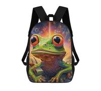 sinyumoney Cosmic Frog Fantasy Mochila Escolar Infantil, Mochilas Impresas En 3D, Mochilas Escolares De Moda Para Niños De Primaria Y Secundaria 17inch