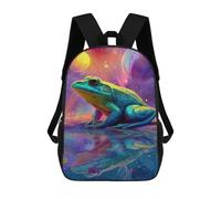 sinyumoney Cosmic Frog Reflection Mochilas Escolares, De Viaje Y Universitarias Para La Escuela/trabajo/viajes 17inch
