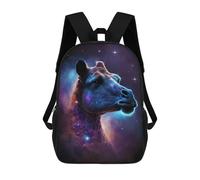 sinyumoney Cosmic Giraffe Portrait Mochilas Para Niños 17inch Mochila Escolar Mochila Escolar Impresa En 3D Para Niños De Primaria Y Secundaria