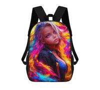 sinyumoney Cosmic Girl with Vibrant Hair Mochila Escolar Informal Para El Día A Día, Para La Escuela, El Trabajo Y Los Viajes Para Hombres, Mujeres Y Adolescentes. 17inch