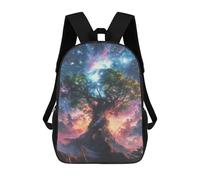 sinyumoney Cosmic Glowing Ethereal Misty Earth Tree Mochilas Escolares Ligeras Mochila Escolar De Día Mochila Escolar Para La Universidad Para Adolescentes Chicas Chicos Mujeres Hombres 17inch
