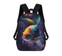 sinyumoney Cosmic Goldfish Art Print-1 Mochila Escolar/para Ordenador Portátil Para Colegio/trabajo/viajes Para Camping, Aventuras Al Aire Libre Y Viajes Diarios 17inch