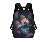 sinyumoney Cosmic Goldfish Painting Mochilas Impresas En 3D Para Niños 17inch Mochilas De Moda Informales Para El Día A Día, Bolsas De Viaje, Mochilas Informales Para Exteriores Para Niños Y Niñas