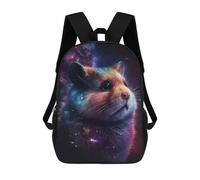 sinyumoney Cosmic Hamster Portrait Mochila Escolar De 17 Pulgadas Impresa En 3D Mochilas Infantiles Mochila Genial Impresa En 3D Para Niños De Primaria Y Secundaria