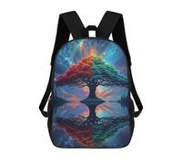 sinyumoney Cosmic Harmony Tree Landscape Mochilas Infantiles Impresas En 3D, Mochilas De Moda Informales, Mochilas De Viaje Bonitas, Mochilas Informales Para Exteriores Para Niños Y Niñas 17inch