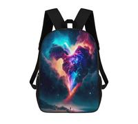 sinyumoney Cosmic Heart Formation Mochilas Infantiles Impresas En 3D, Mochilas De Moda Informales, Mochilas De Viaje Bonitas, Mochilas Informales Para Exteriores Para Niños Y Niñas 17inch