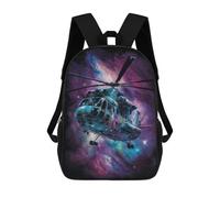 sinyumoney Cosmic Helicopter Art Print Mochilas Escolares Para La Escuela Secundaria, Preparatoria, Universidad Y Viajes Para Niños/niñas/adolescentes 17inch