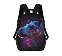 sinyumoney Cosmic Hippo Portrait-12 Mochila Infantil De 17 Pulgadas, Mochila Escolar Con Estampado 3D De Dibujos Animados Para Niños Y Adolescentes.