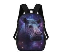 sinyumoney Cosmic Hippo Portrait-15 Mochilas Para Niños 17inch Mochila Escolar Mochila Escolar Impresa En 3D Para Niños De Primaria Y Secundaria