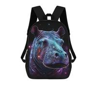 sinyumoney Cosmic Hippo Portrait-7 Mochila Escolar Infantil Impresa En 3D 17inch Mochilas De Moda Para Niños De Primaria Y Secundaria